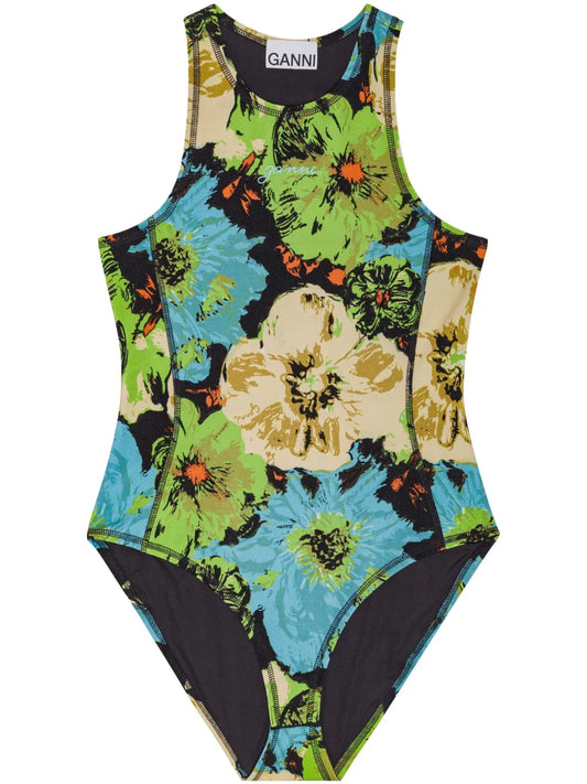 Floral-Print Bodysuit