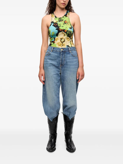 Floral-Print Bodysuit