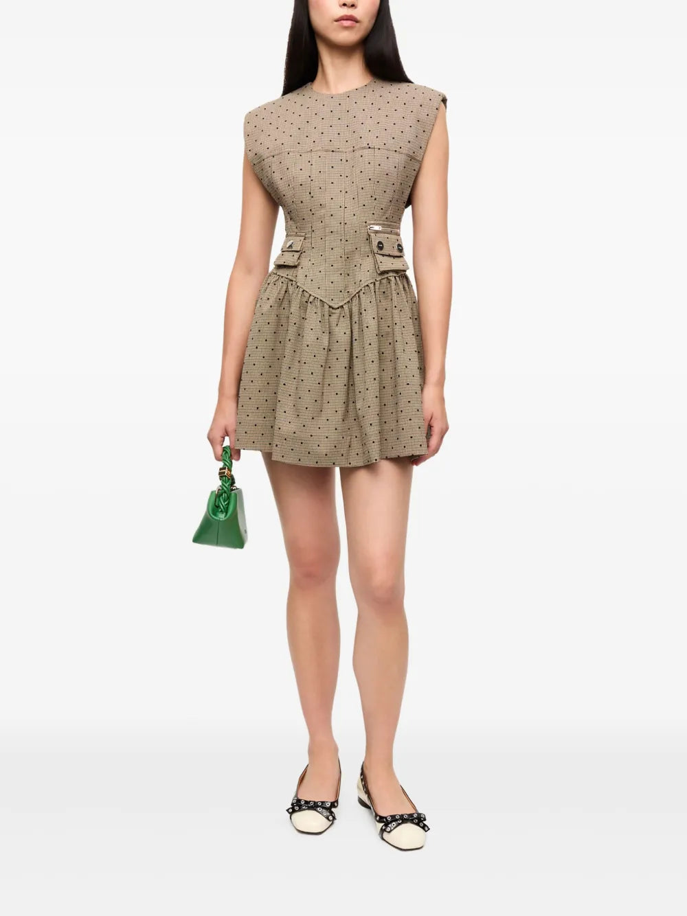 Polka Dot-Print Minidress