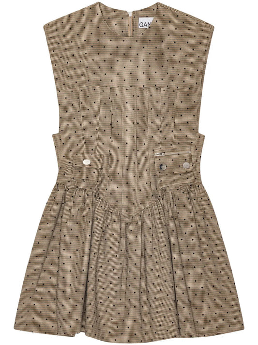 Polka Dot-Print Minidress