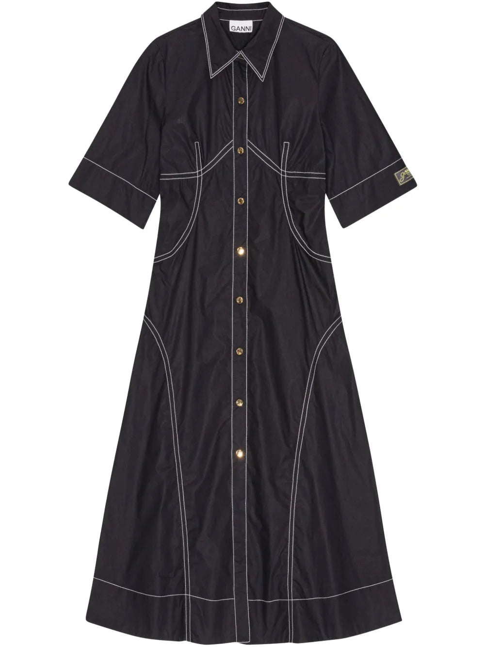 Contrasting Shirtdress