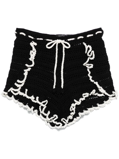 Crochet-Knit Shorts