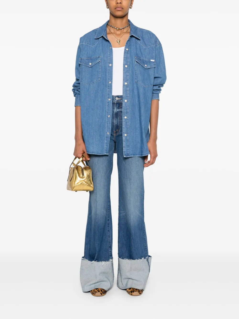 The Hustler Roller Heel Cuff Fray Jeans