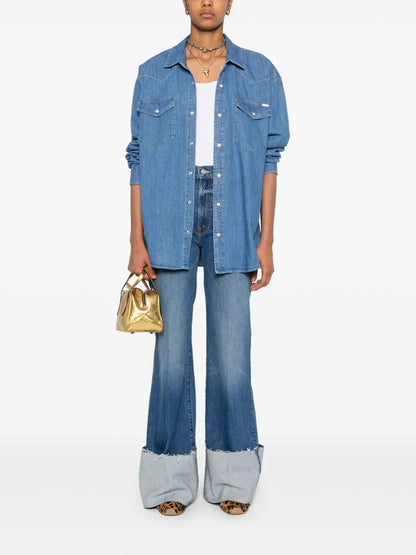 The Hustler Roller Heel Cuff Fray Jeans