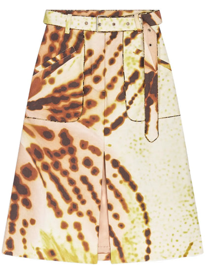 Printed Midi Skirt