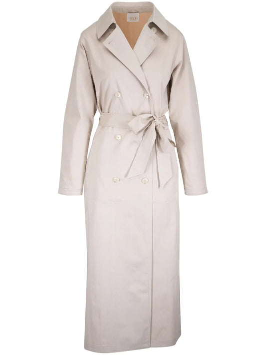 Cotton-Blend Double-Breasted Coat