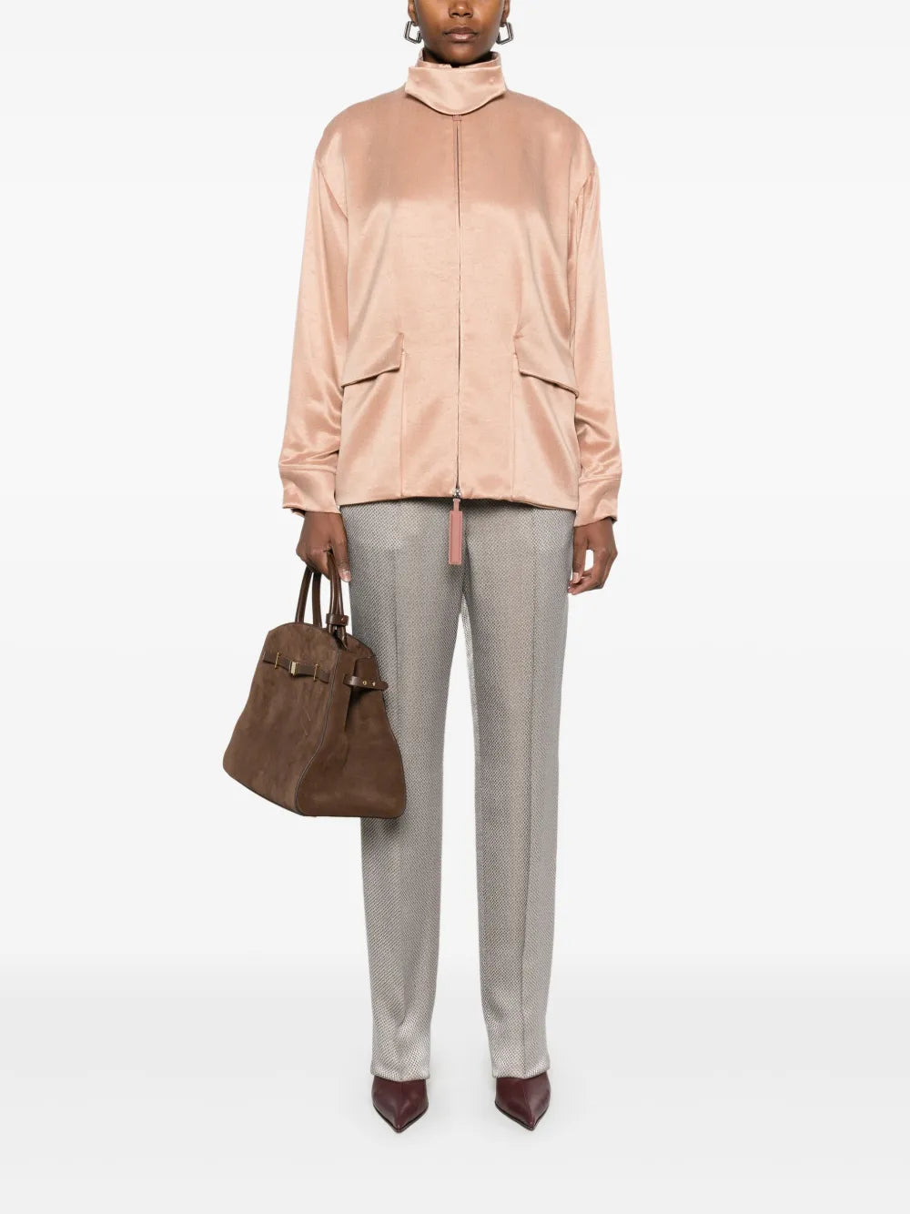 Pattern-Jacquard Trousers