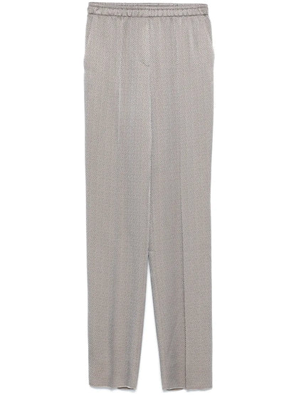 Pattern-Jacquard Trousers
