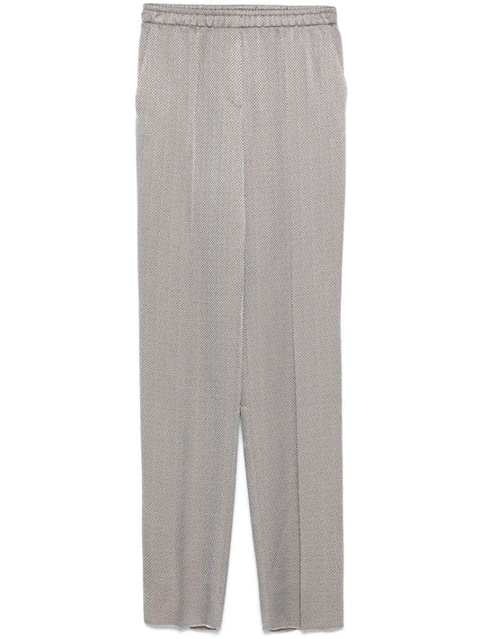 Pattern-Jacquard Trousers