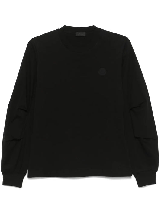 Pleated-Sleeve Cotton T-Shirt