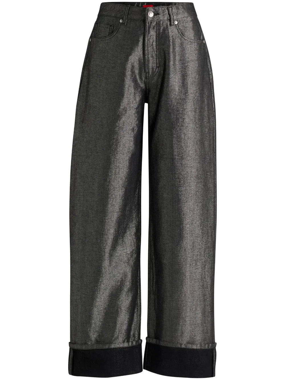 Metallic Hgh-Waisted Jeans