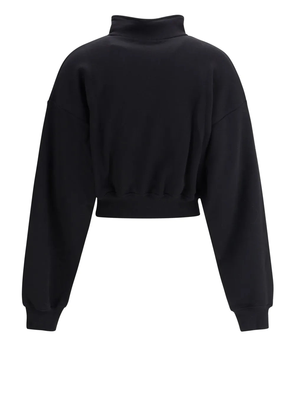 Cropped High-Neck Sweatshirt