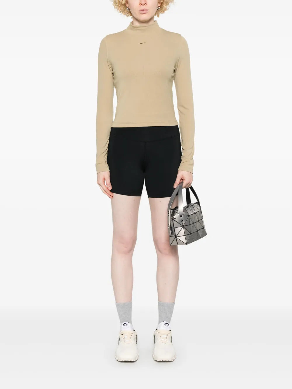 Ribbed Mock-Neck Top