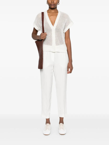 Beaded Trim-Detail Trousers