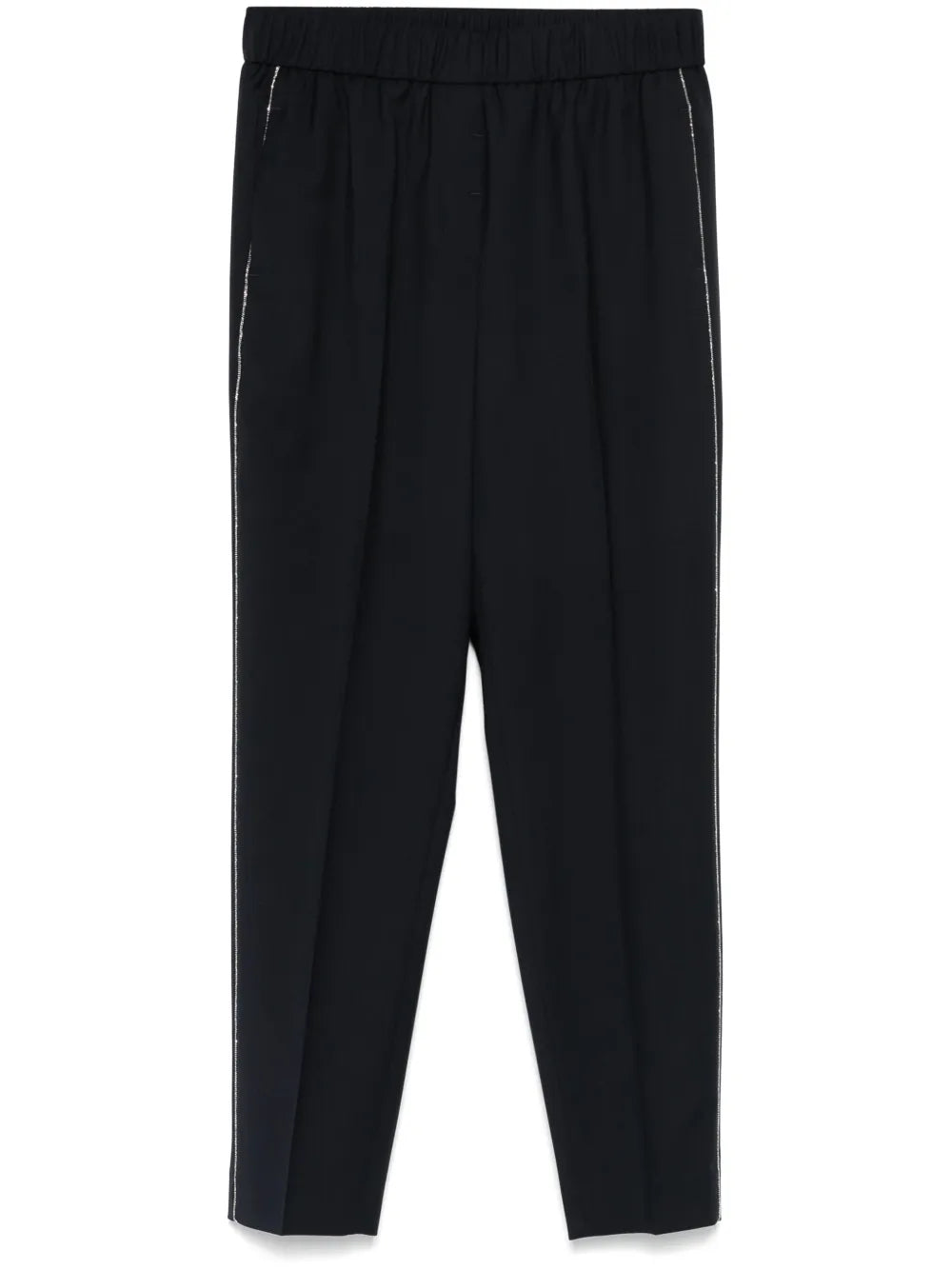 Beaded Trim-Detail Trousers