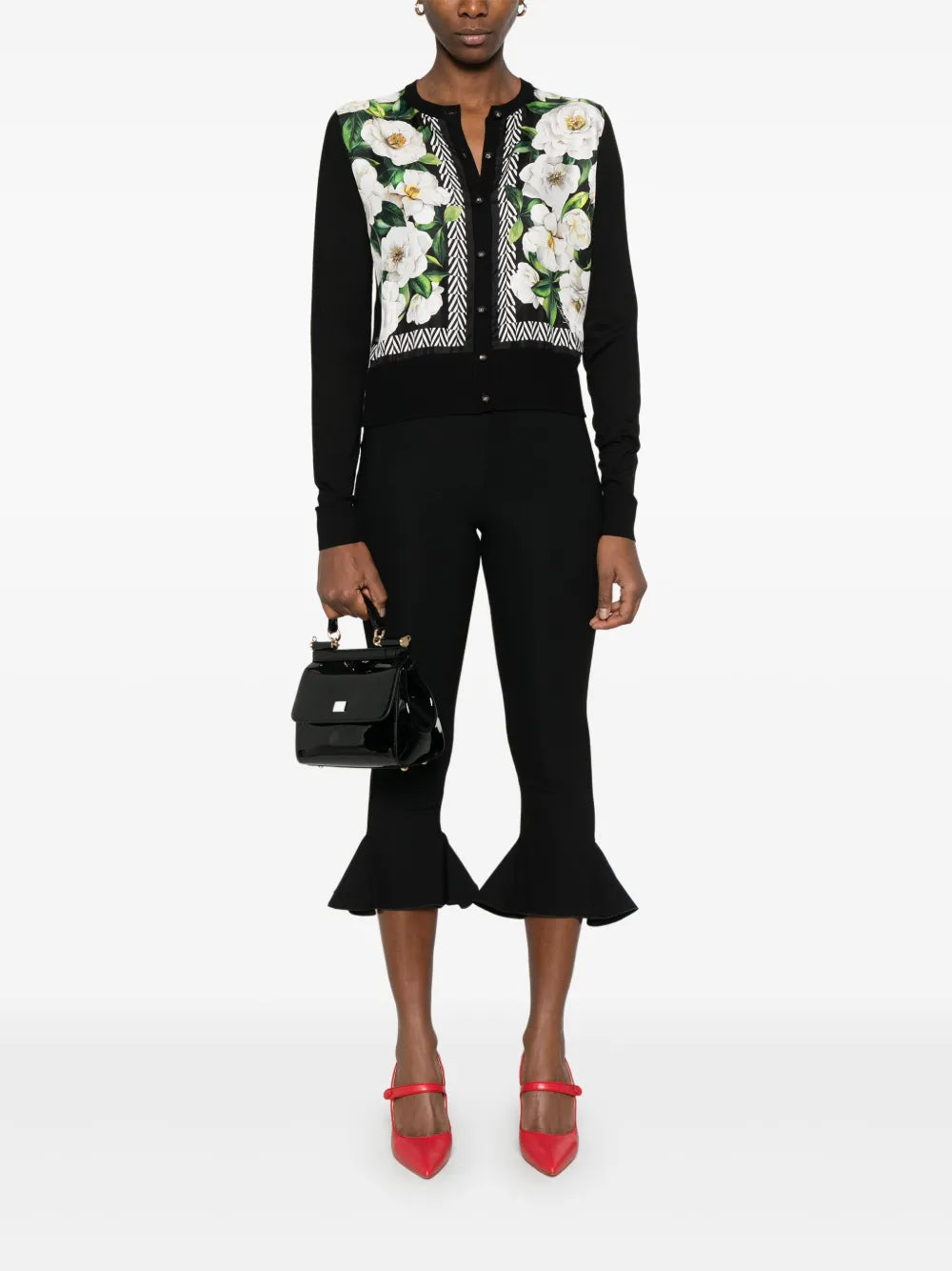 Floral-Print Cardigan