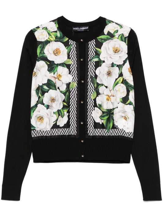 Floral-Print Cardigan
