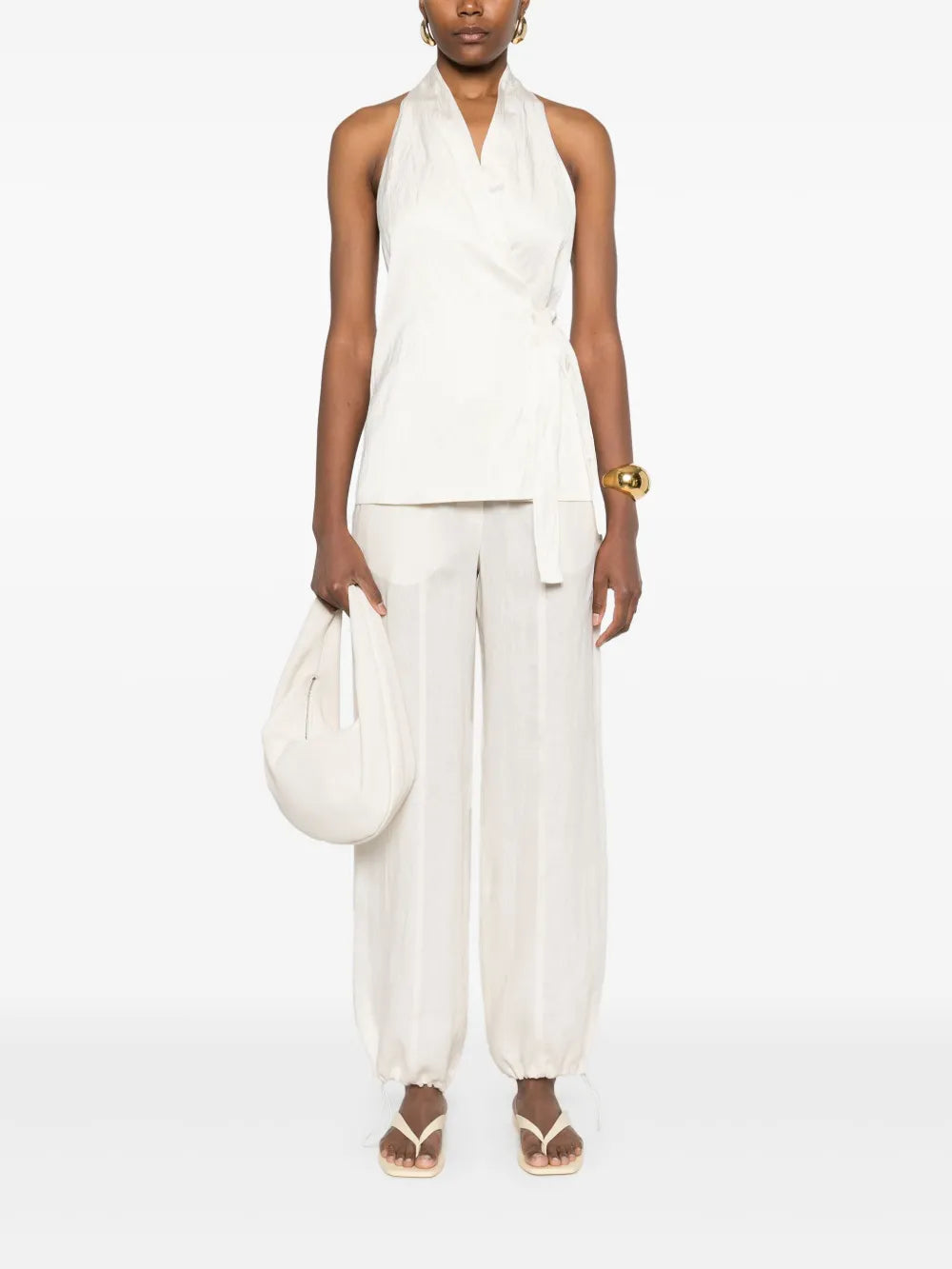 Linen Straight-Leg Trousers