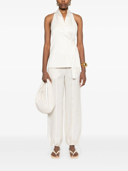 Linen Straight-Leg Trousers