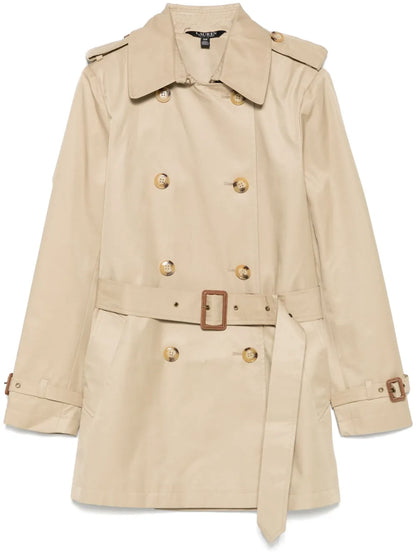 Double-Breasted Belted Trench Coat