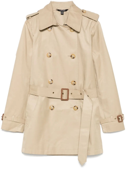 Double-Breasted Belted Trench Coat