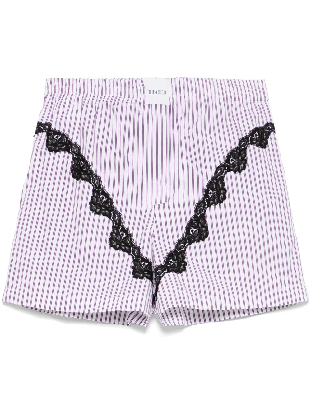 Striped Poplin Shorts