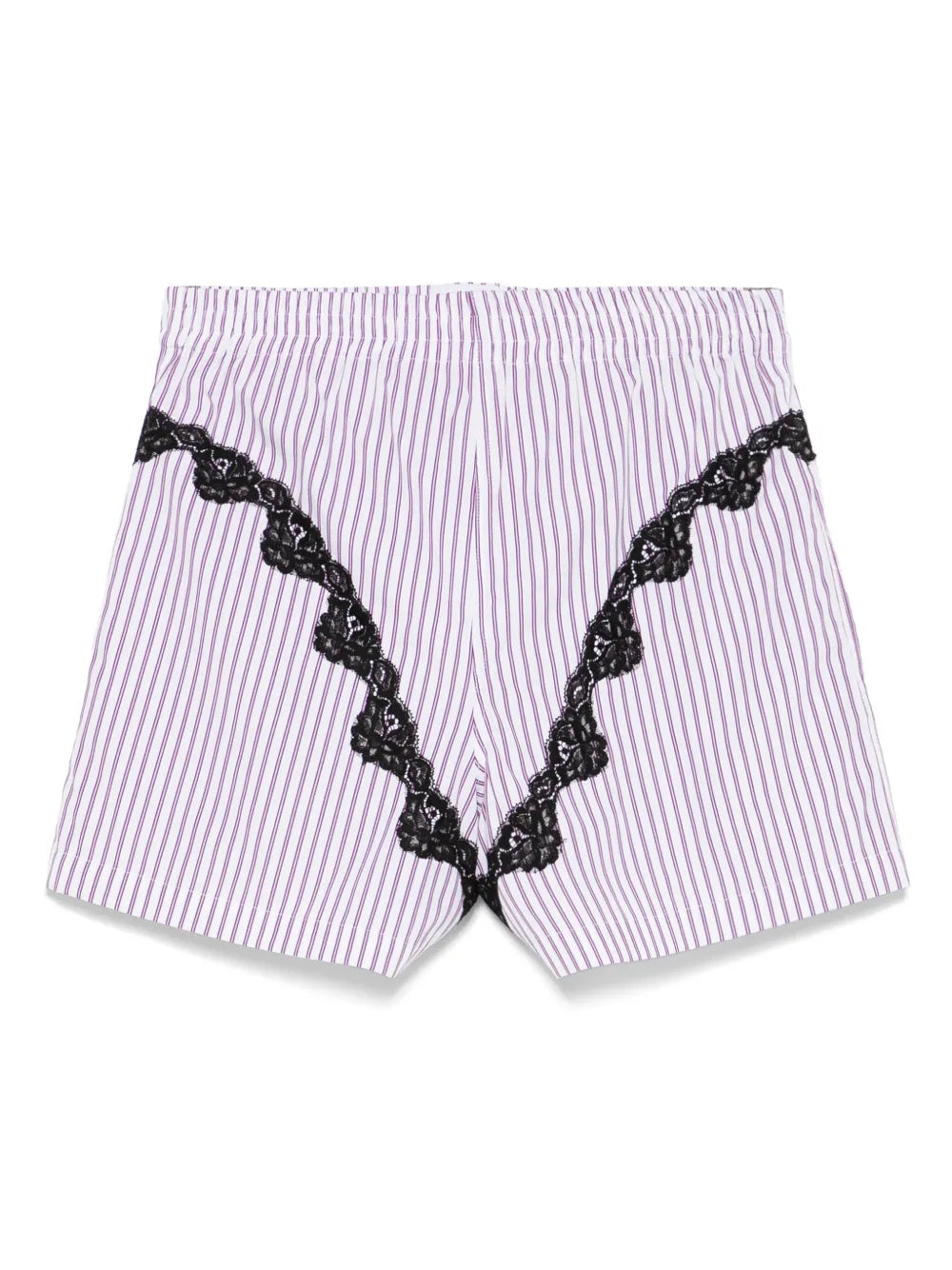 Striped Poplin Shorts