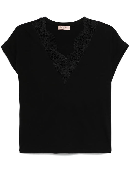 Lace-Detail T-Shirt