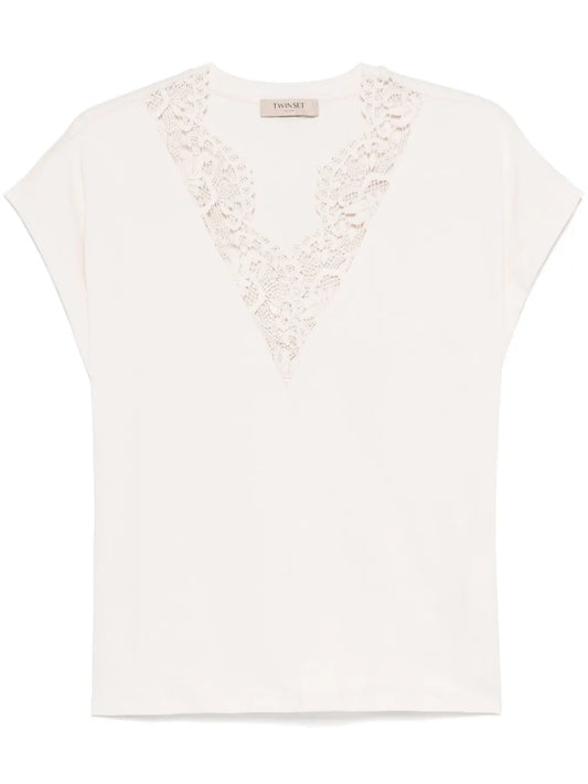 Lace-Detail T-Shirt