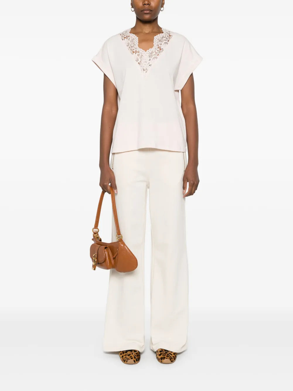 Lace-Detail T-Shirt