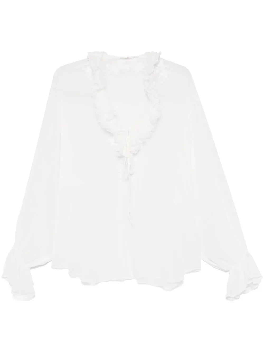 Lace-Embroidered Blouse