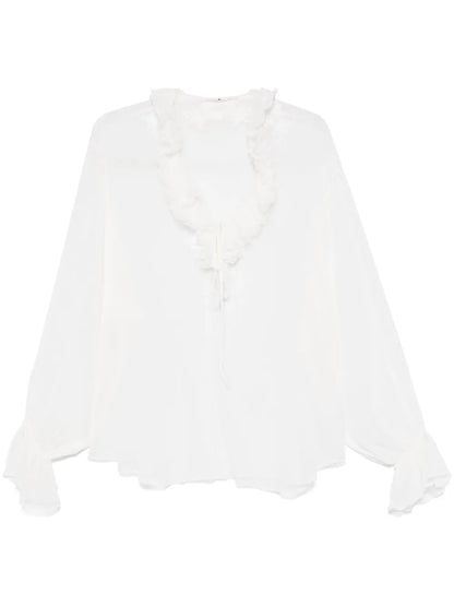 Lace-Embroidered Blouse