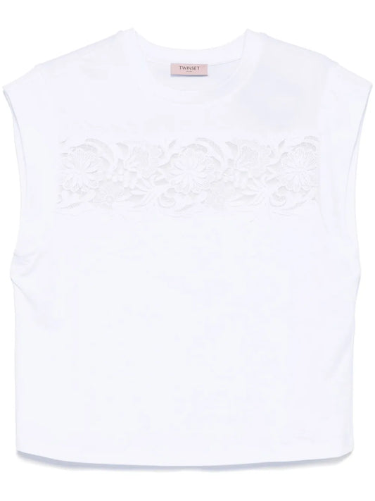 Lace-Detail T-Shirt