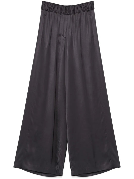 Pleated Wide-Leg Trousers