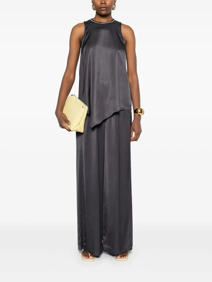 Pleated Wide-Leg Trousers