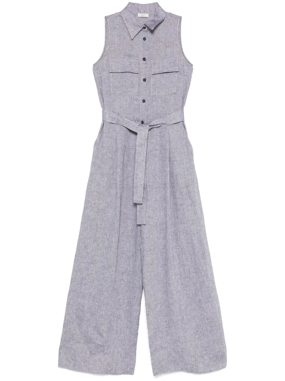 Belted Linen Jumpsuit