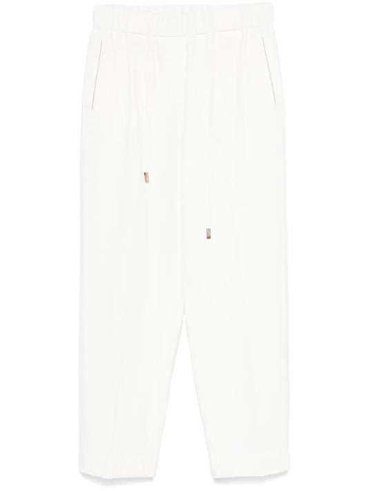 Beaded Trim-Detail Trousers