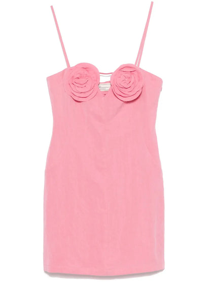 Floral-Appliqué Mini Dress