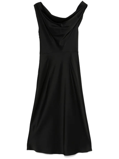 Cowl-Neck Midi Dress