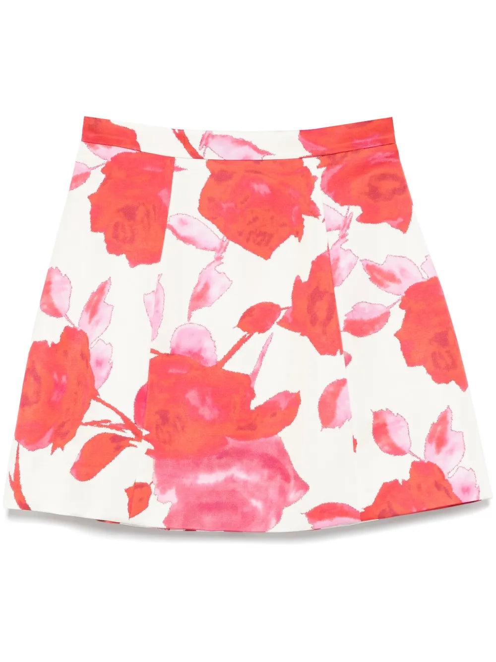 Floral-Print Mini Skirt