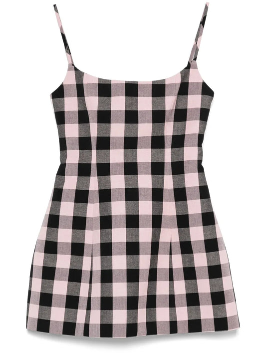 Gingham-Check Mini Dress