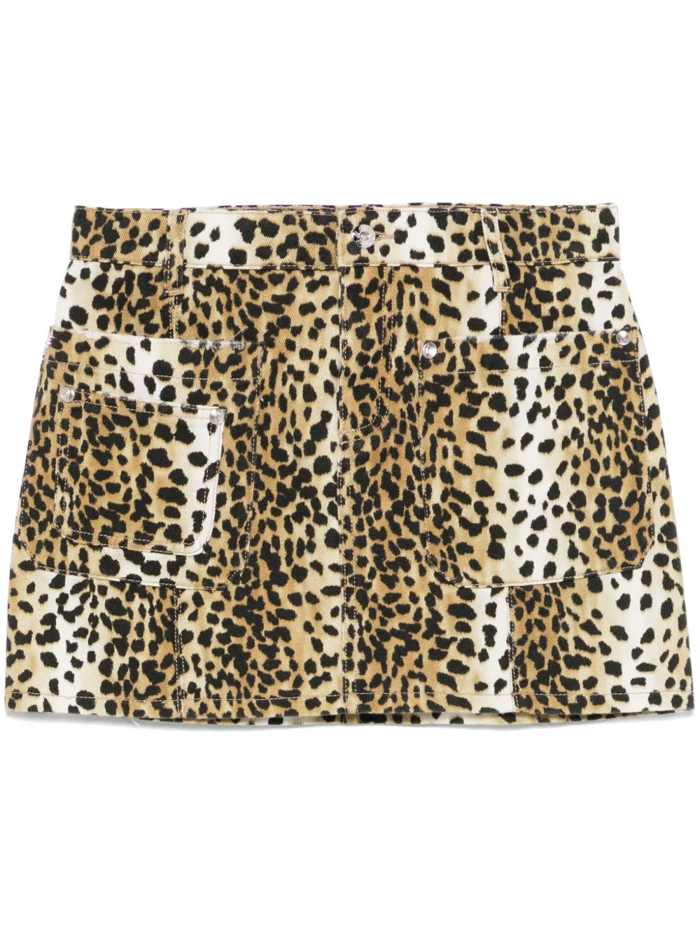 Leopard-Print Mini Skirt