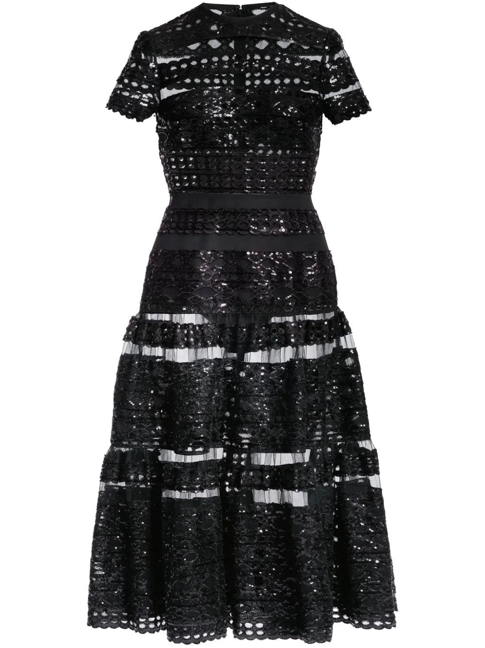 Tulle Embroidered Midi Dress