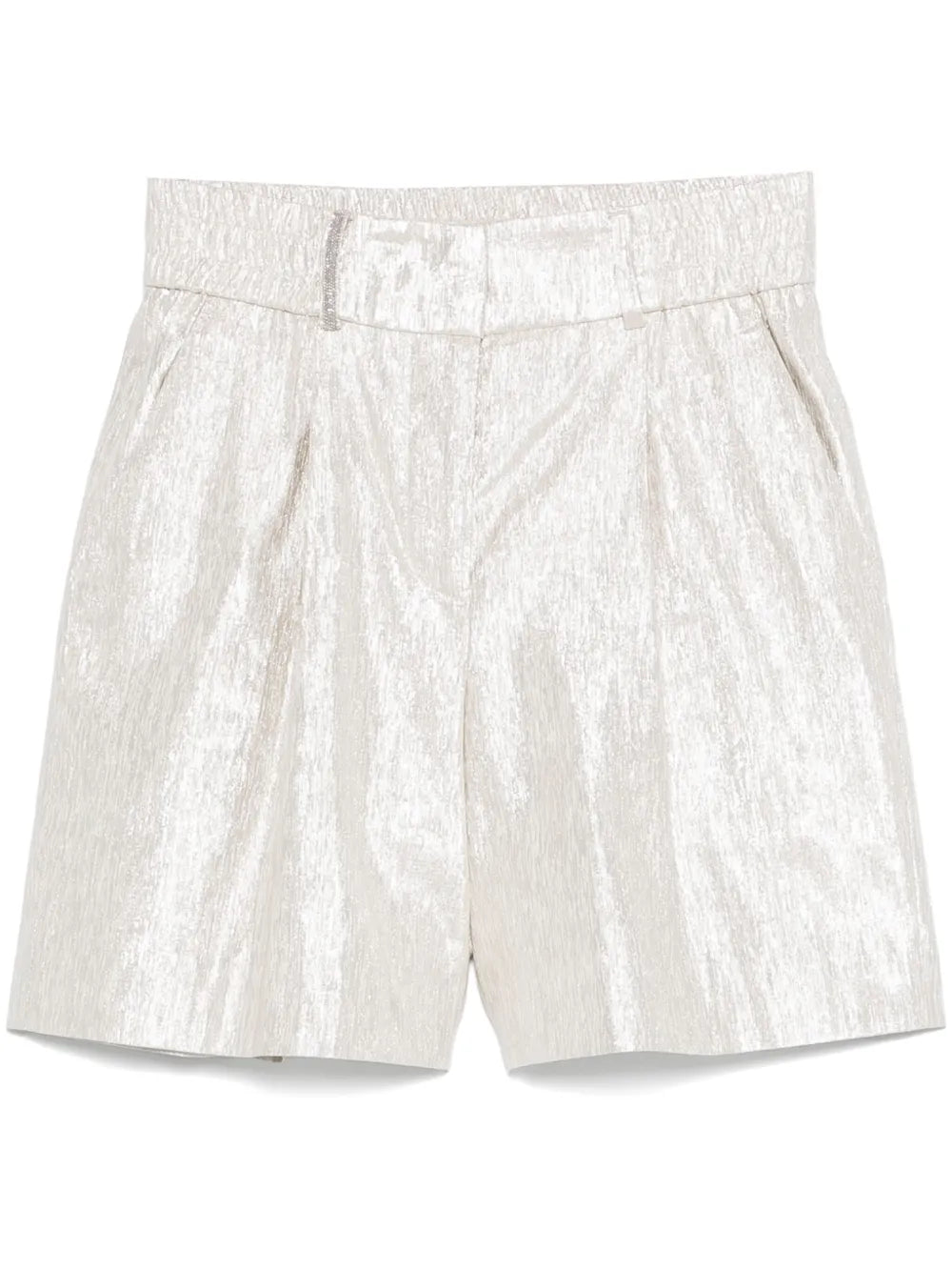Lurex Pleated Shorts