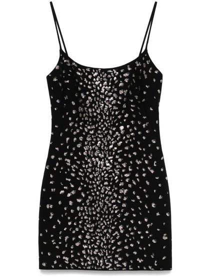Crystal-Embellished Mini Dress