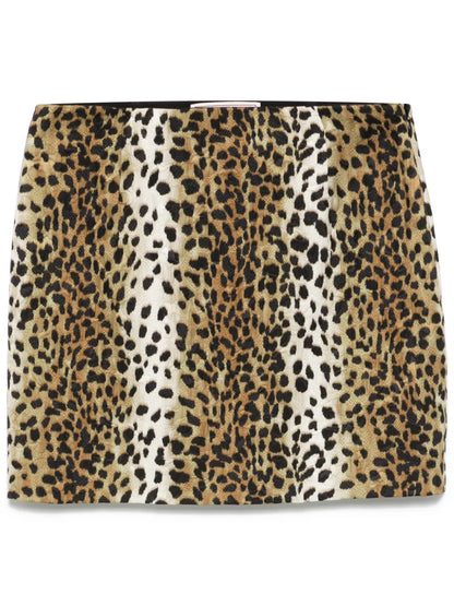 Leopard-Print Mini Skirt