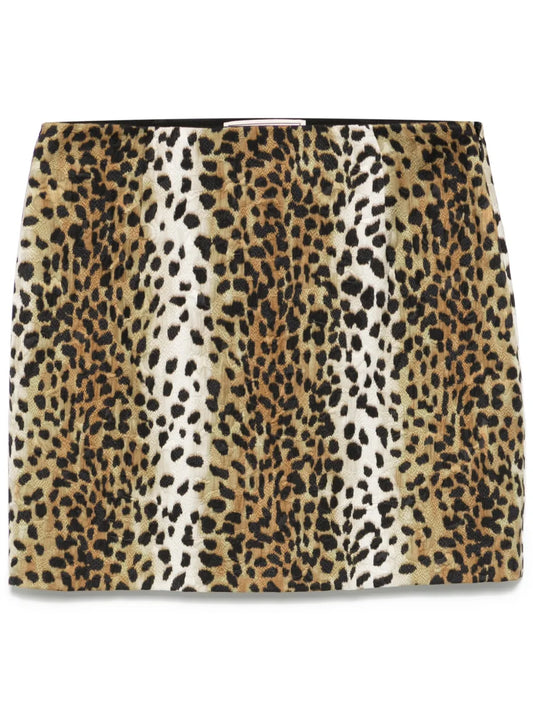 Leopard-Print Mini Skirt