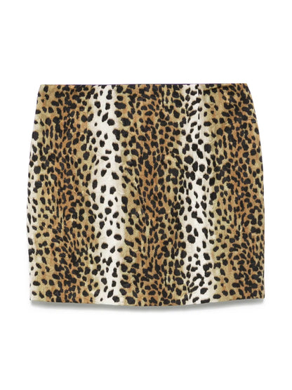 Leopard-Print Mini Skirt