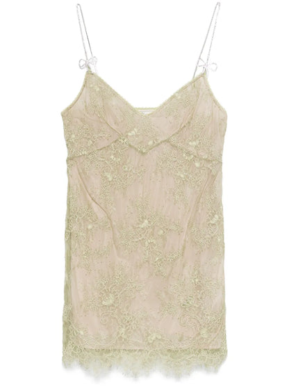 Corded-Lace Mini Dress