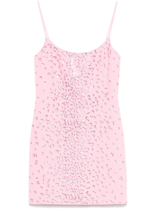 Crystal-Embellished Mini Dress
